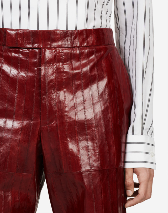 Men's EEL SKIN TAPERED TROUSERS WITH ZIP DETAIL | dunhill ES