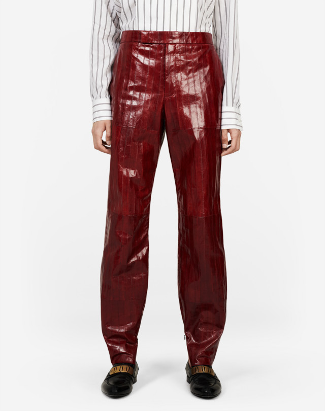 Men's EEL SKIN TAPERED TROUSERS WITH ZIP DETAIL | dunhill ES