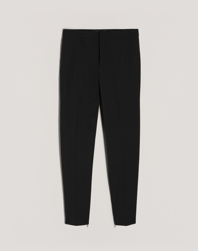 DUNHILL COTTON TWILL TAPERED TROUSERS WITH ZIP DETAIL CHINOS Man f