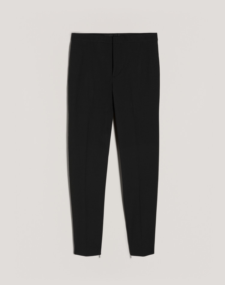 tapered black trousers
