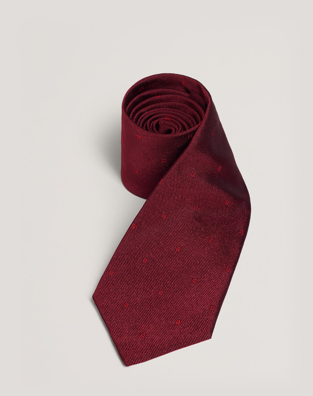 DUNHILL CRAVATTA CON INTESSITURA ANGOLARE CRAVATTE CON STAMPE Uomo f