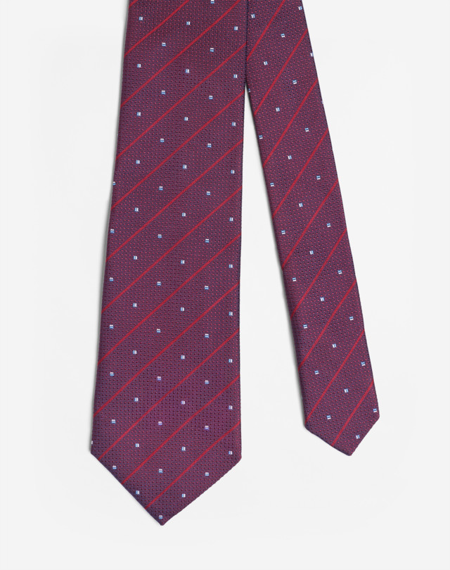 DUNHILL MOTIF STRIPE TIE PRINTED TIES Man f