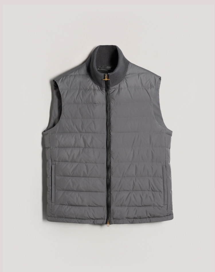 KNITTED DOWN GILET DUNHILL DOWN JACKETS Man KNITTED DOWN GILET f