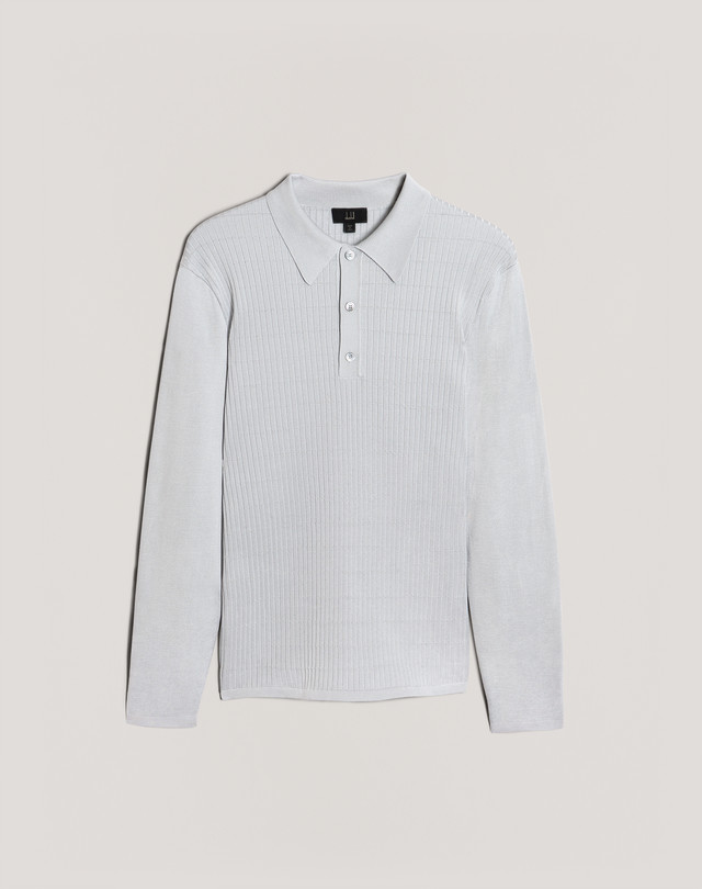 DUNHILL Rolla Quilt Textured Polo KNITTED POLOS Man f