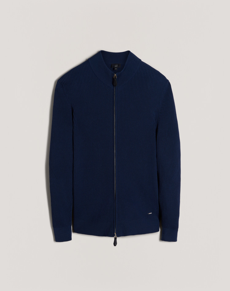 Engineered Rib Track Jacket DUNHILL JUMPERS Man Engineered Rib Track Jacket f