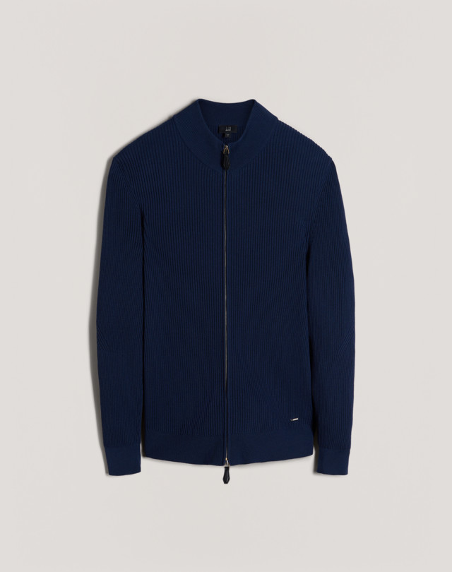 DUNHILL Engineered Rib Track Jacket JUMPERS Man f