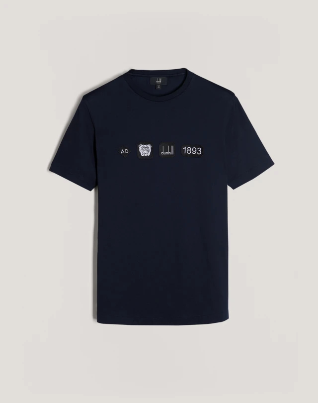 DUNHILL Hallmark Embroidered T-Shirt T-SHIRT Man f
