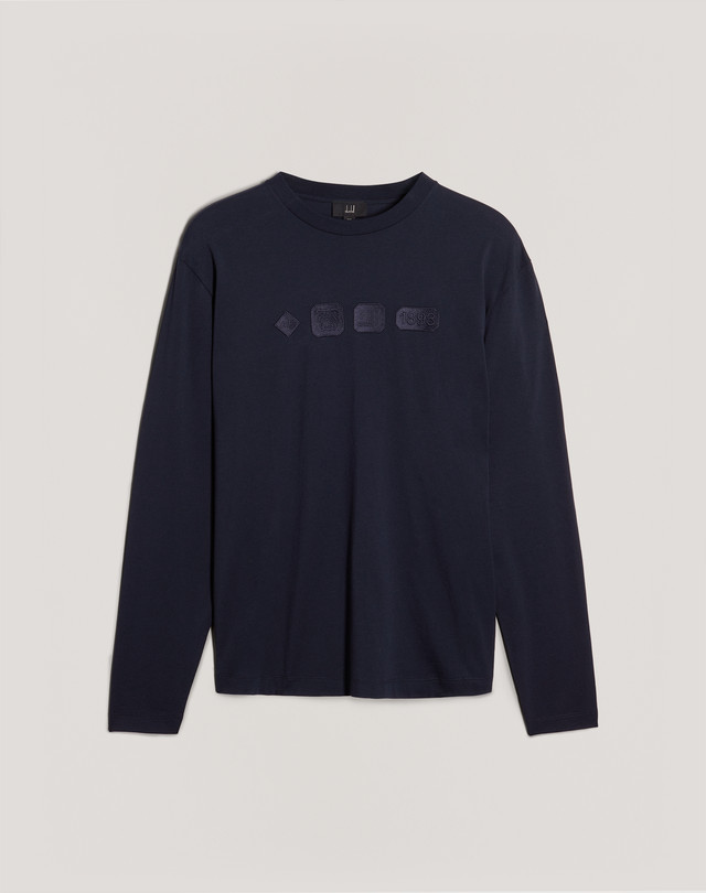 DUNHILL Hallmark Embroidered T-Shirt T-SHIRTS Man f