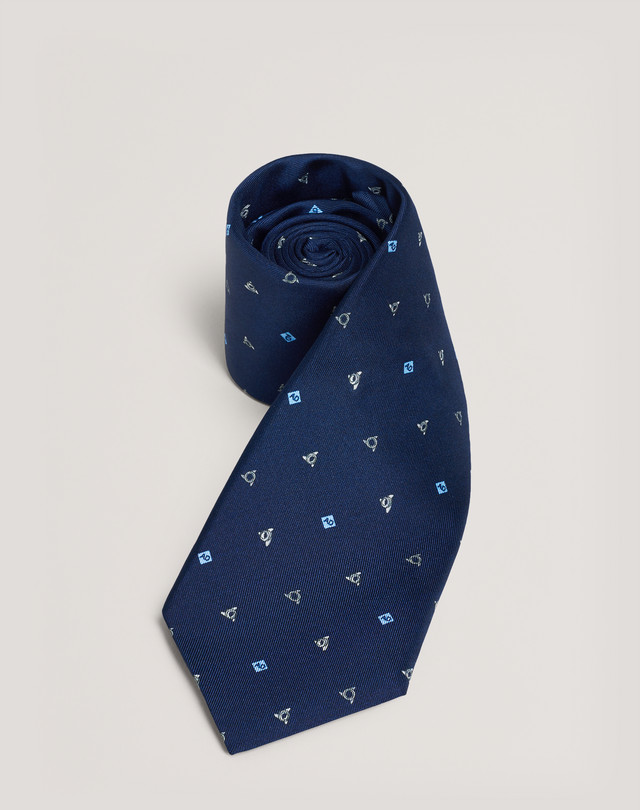 DUNHILL Wing Nut Logo Tie PRINTED TIES Man f