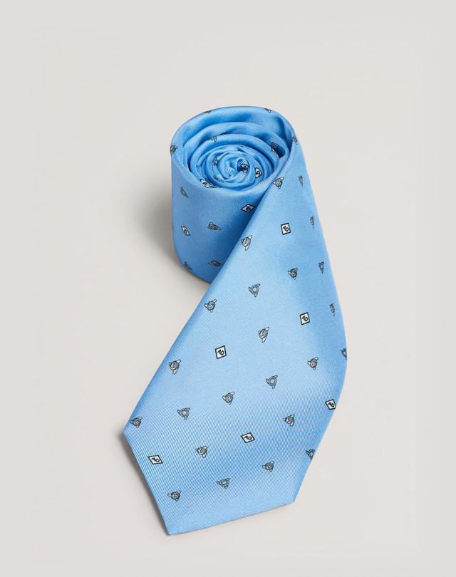 DUNHILL Wing Nut Logo Tie PRINTED TIES Man f