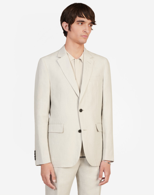 linen travel blazer