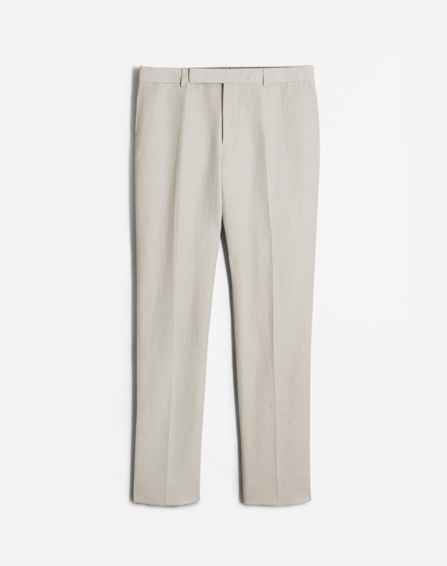 DUNHILL KENSINGTON FIT IRISH LINEN TROUSERS FORMAL TROUSERS Man f