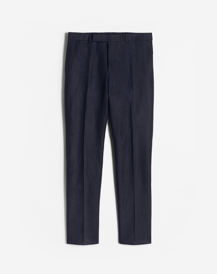 KENSINGTON FIT IRISH LINEN TROUSERS DUNHILL FORMAL TROUSERS Man KENSINGTON FIT IRISH LINEN TROUSERS f