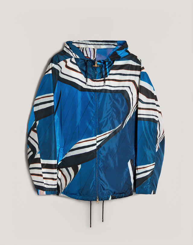 DUNHILL GINZA PRINT ZIP-THROUGH HOODIE SWEATSHIRTS Man f