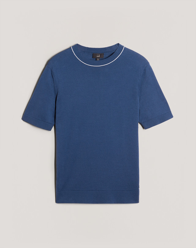 DUNHILL PIMA CONTRAST BORDER TSHIRT T-SHIRTS Man f
