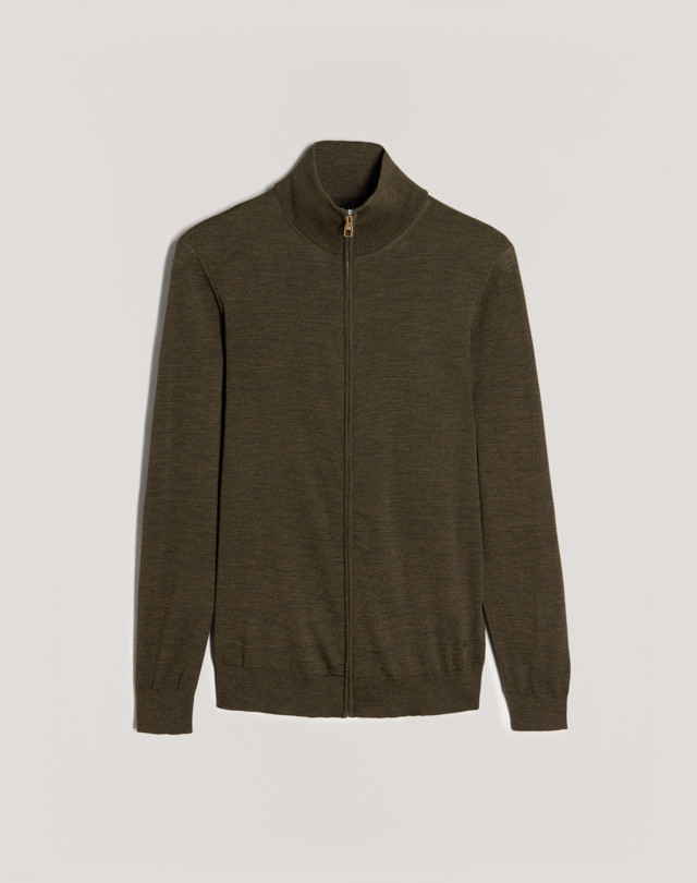 DUNHILL MERINO ZIP THROUGH JUMPERS Man f