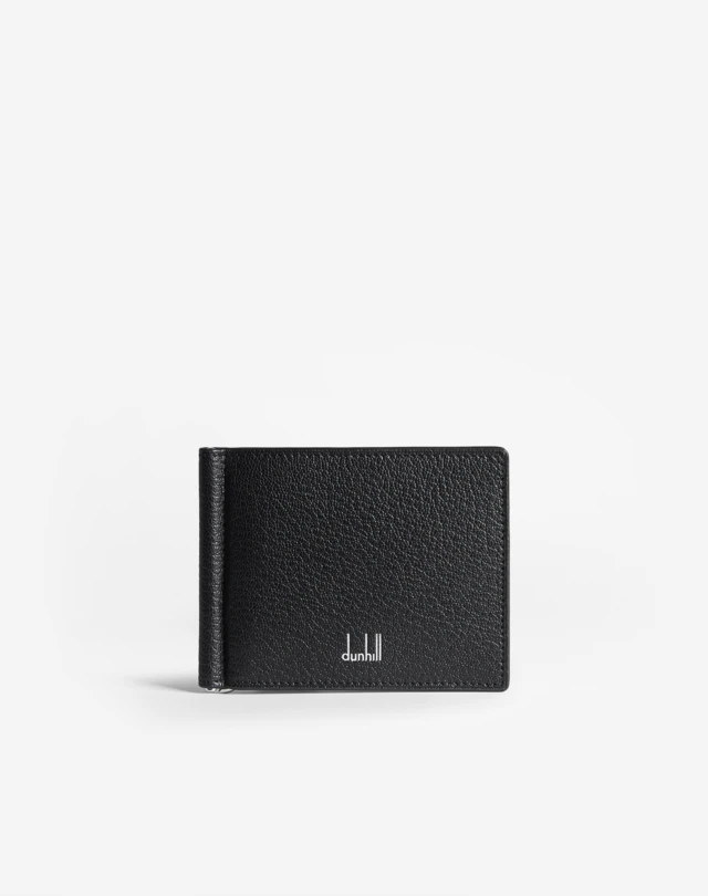 DUNHILL Duke Fine Leather 6cc Money Clip Wallet BILLFOLDS Man f