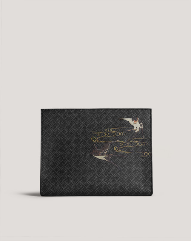 DUNHILL DUNHILL SIGNATURE SPRING SWALLOWS ZIPPED POUCH POUCHES Man f