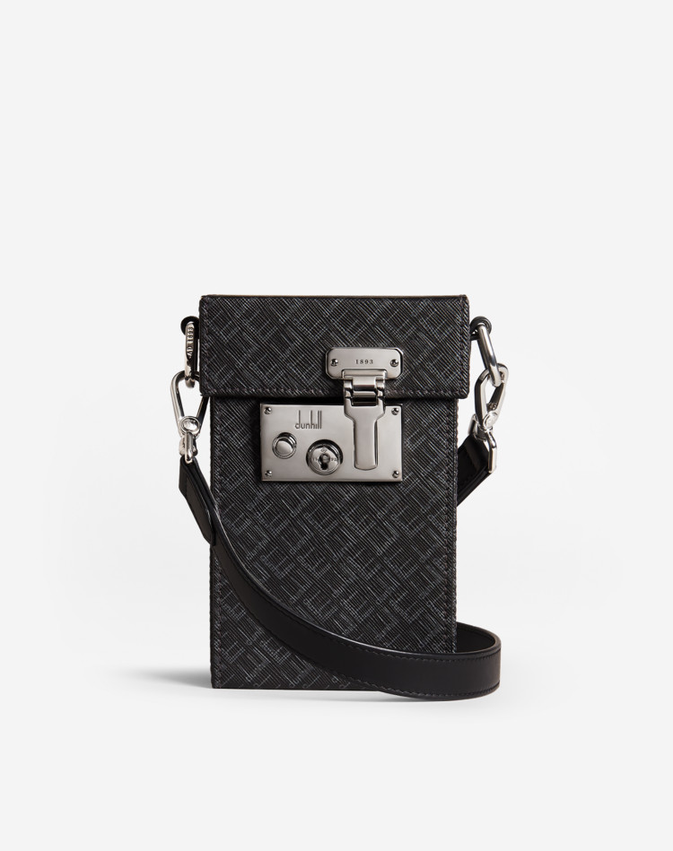 DUNHILL SIGNATURE LOCK BAG DUNHILL MESSENGERS Man DUNHILL SIGNATURE LOCK BAG f