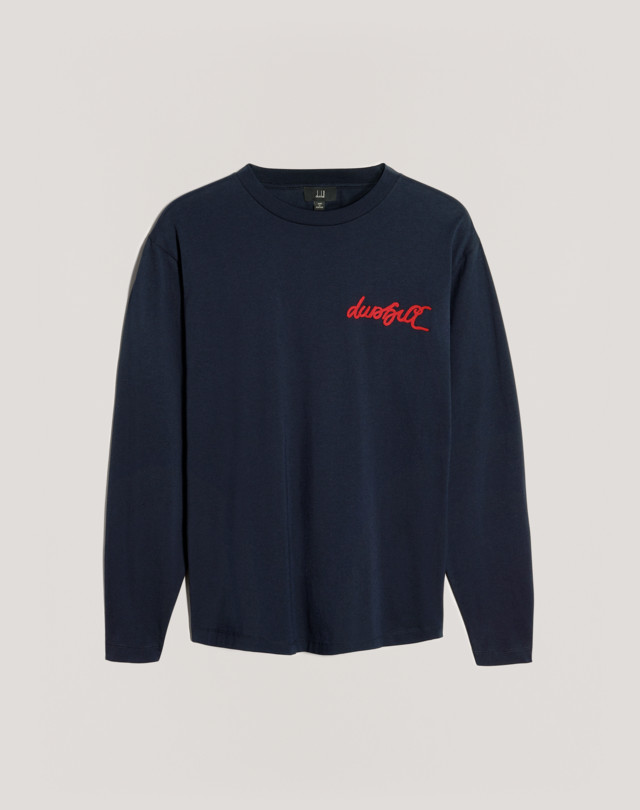 DUNHILL 1921 Script Logo LS T-SHIRT T-SHIRTS Man b