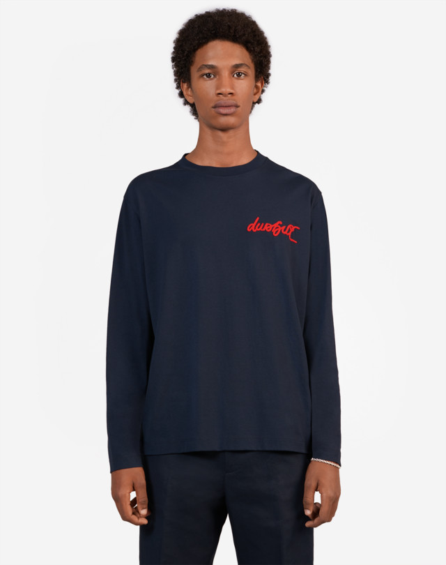 DUNHILL 1921 Script Logo LS T-SHIRT T-SHIRTS Man d