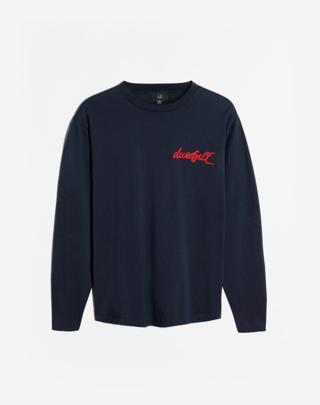 DUNHILL 1921 Script Logo LS T-SHIRT T-SHIRTS Man f