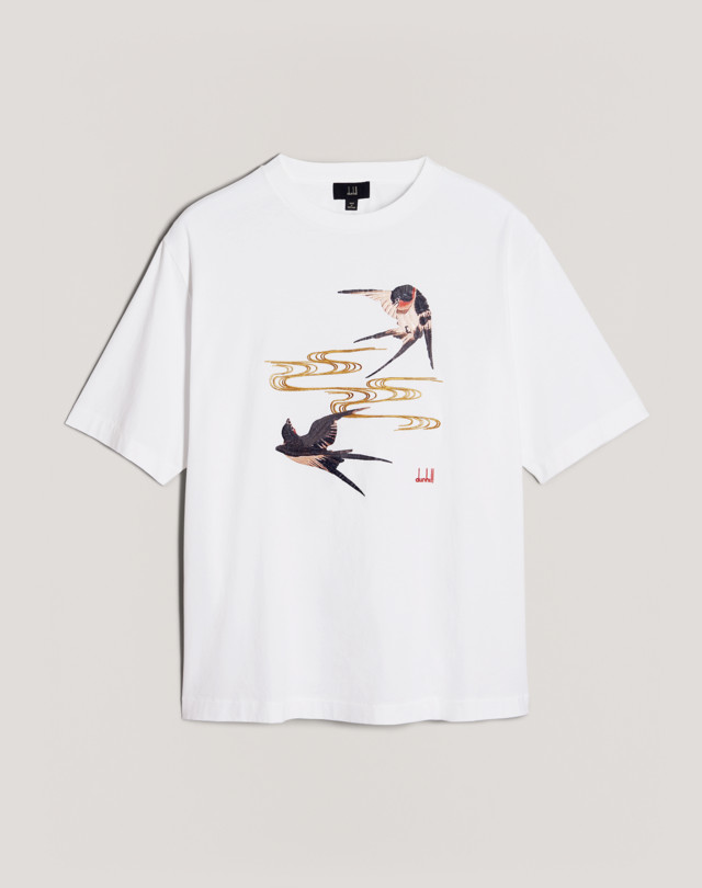 DUNHILL SPRING SWALLOWS RELAXED T-SHIRT T-SHIRT Man f
