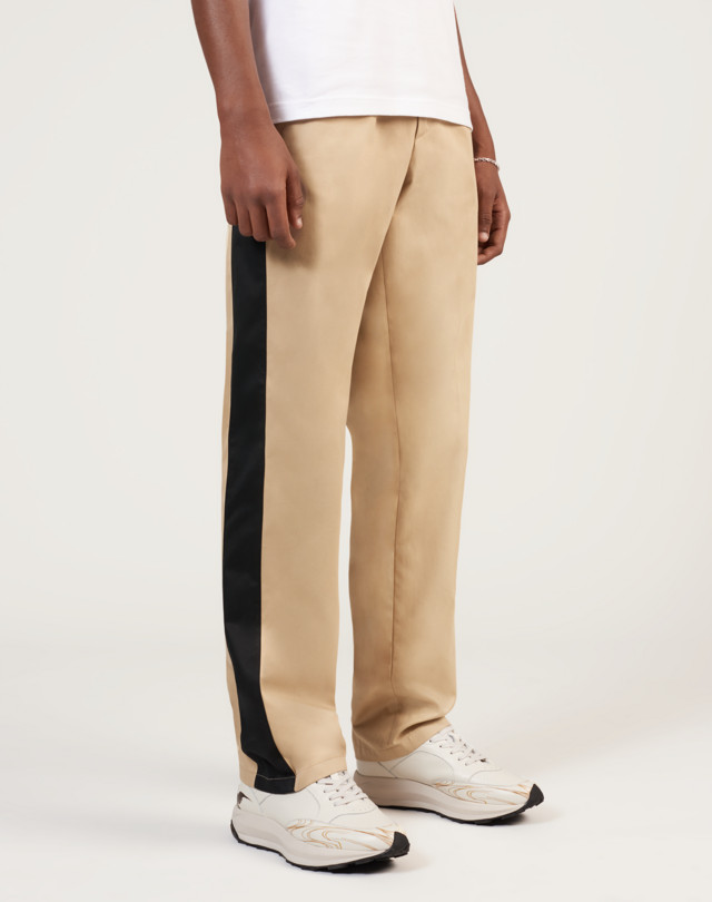 khaki track pants