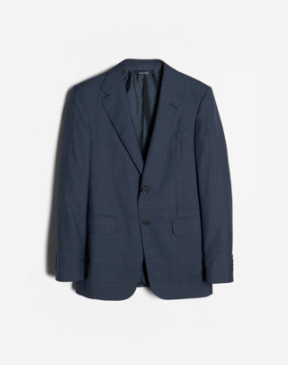 Wool Silk Windowpane Check Kensington Jacket