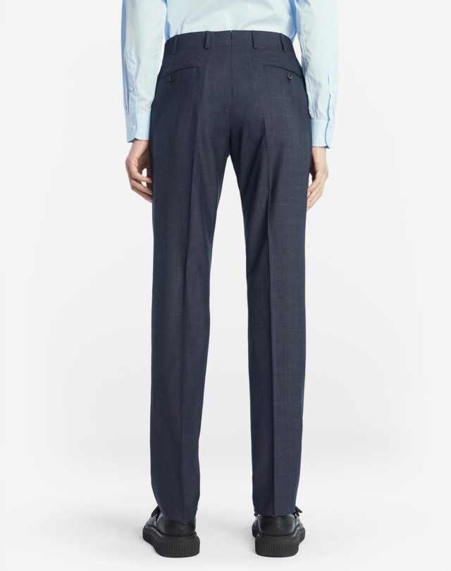 DUNHILL WOOL SILK WINDOWPANE CHECK KENSINGTON TROUSERS FORMAL TROUSERS Man e