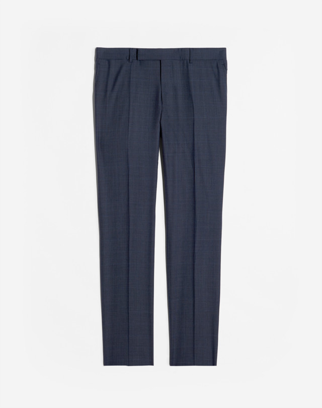 DUNHILL Wool Silk Windowpane Check Kensington Trousers FORMAL TROUSERS Man f