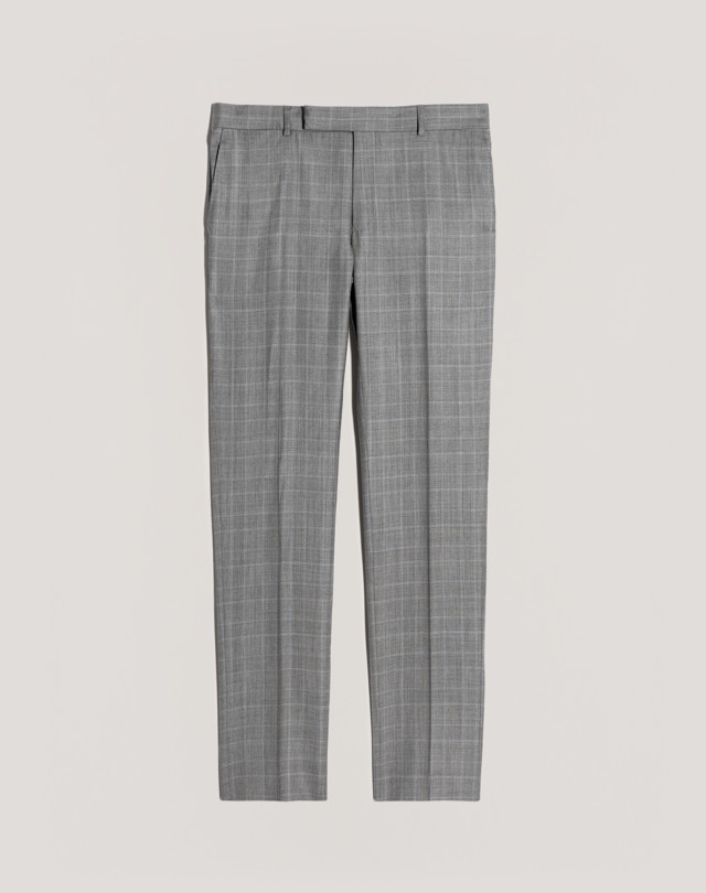 DUNHILL WOOL SILK PRINCE OF WALES CHECK KENSINGTON TROUSERS FORMAL TROUSERS Man f