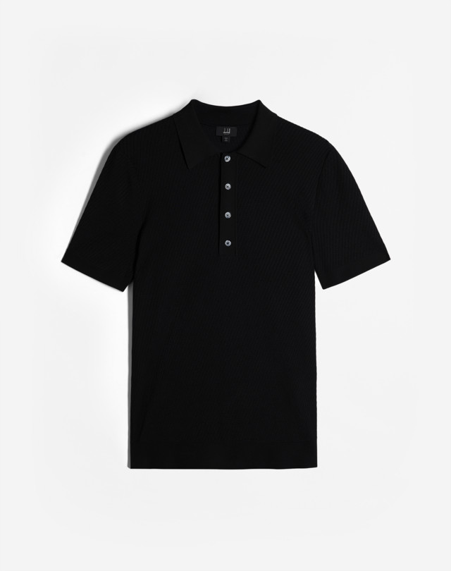 DUNHILL Diagonal Texture Short Sleeve Polo POLOS Man f