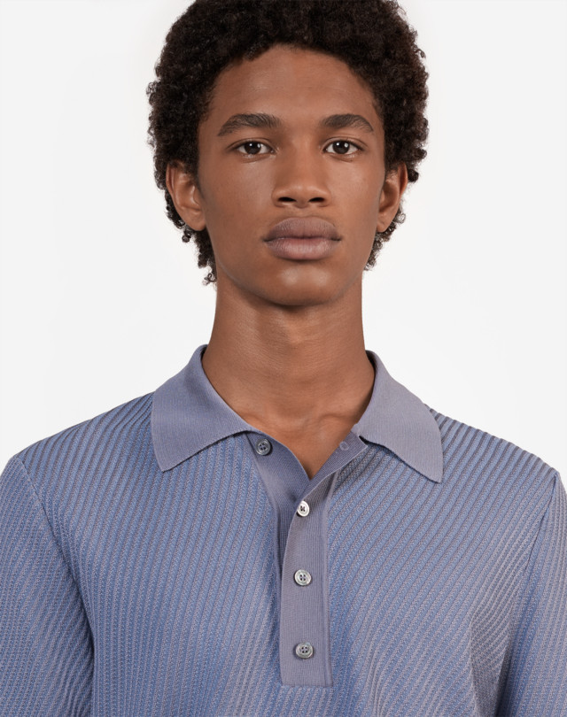 DUNHILL DIAGONAL TEXTURE SS POLO POLOS Man a