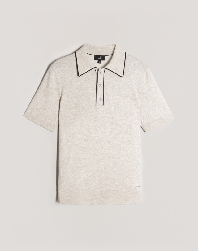 DUNHILL GESTRICKTES POLOSHIRT Herren f