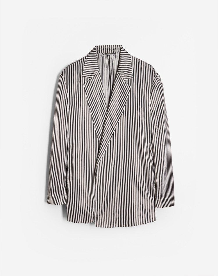 black and white striped blazer mens
