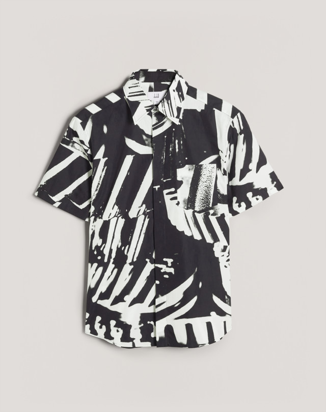 DUNHILL GEARS SHORT SLEEVE SHIRT SHORT SLEEVE CASUAL SHIRTS Man f