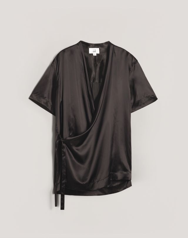 Dunhill 21SS ダッチェスシルクサテン ラップシャツ | gulatilaw.com
