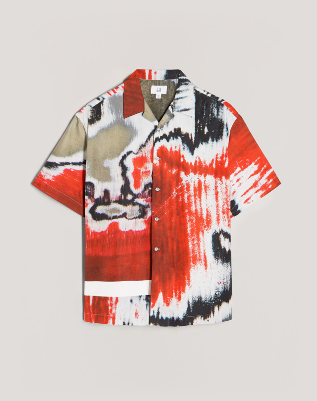 Men's ABRASION SHORT SLEEVE LOUNGE SHIRT | dunhill BH Online Store