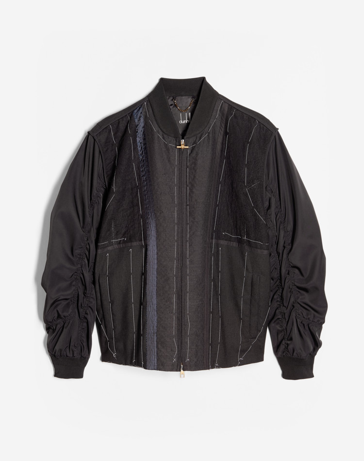 STITCH DETAIL CANVAS BOMBER DUNHILL BOMBER JACKETS Man STITCH DETAIL CANVAS BOMBER f