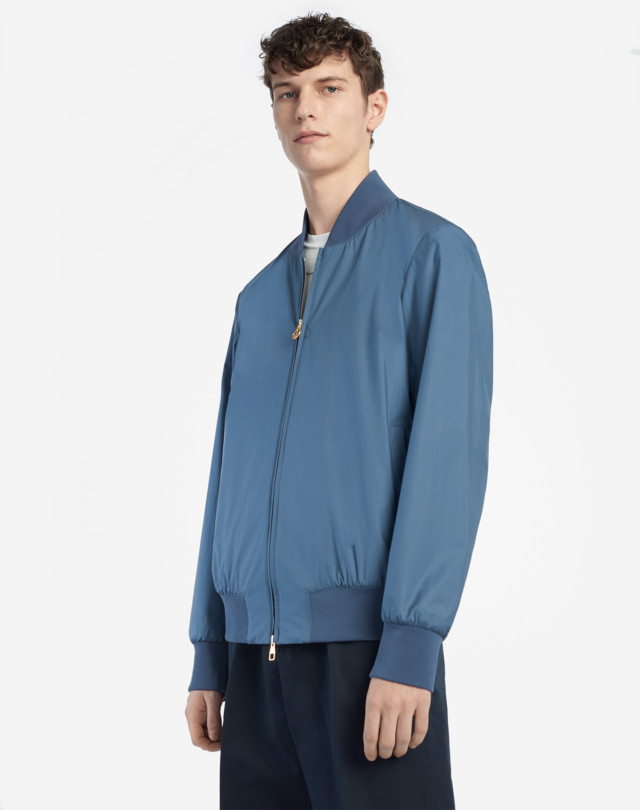 DUNHILL LIGHTWEIGHT SILK BOMBER BOMBER JACKETS Man d