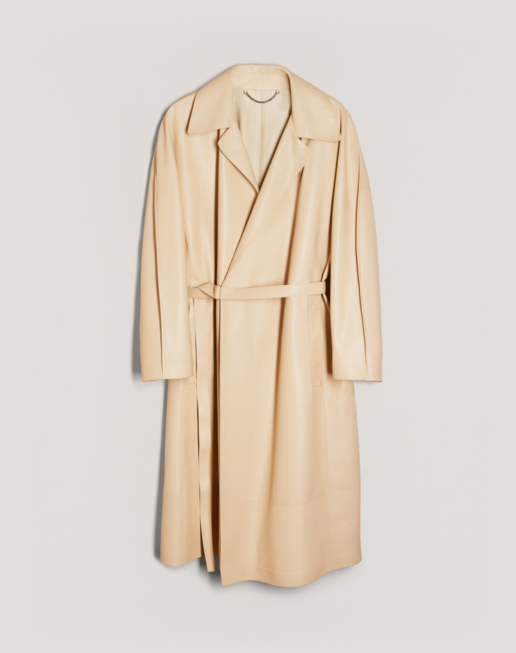IMPERMEABILE IN PELLE CON DETTAGLI ROVESCIATI DUNHILL IMPERMEABILI Uomo IMPERMEABILE IN PELLE CON DETTAGLI ROVESCIATI f
