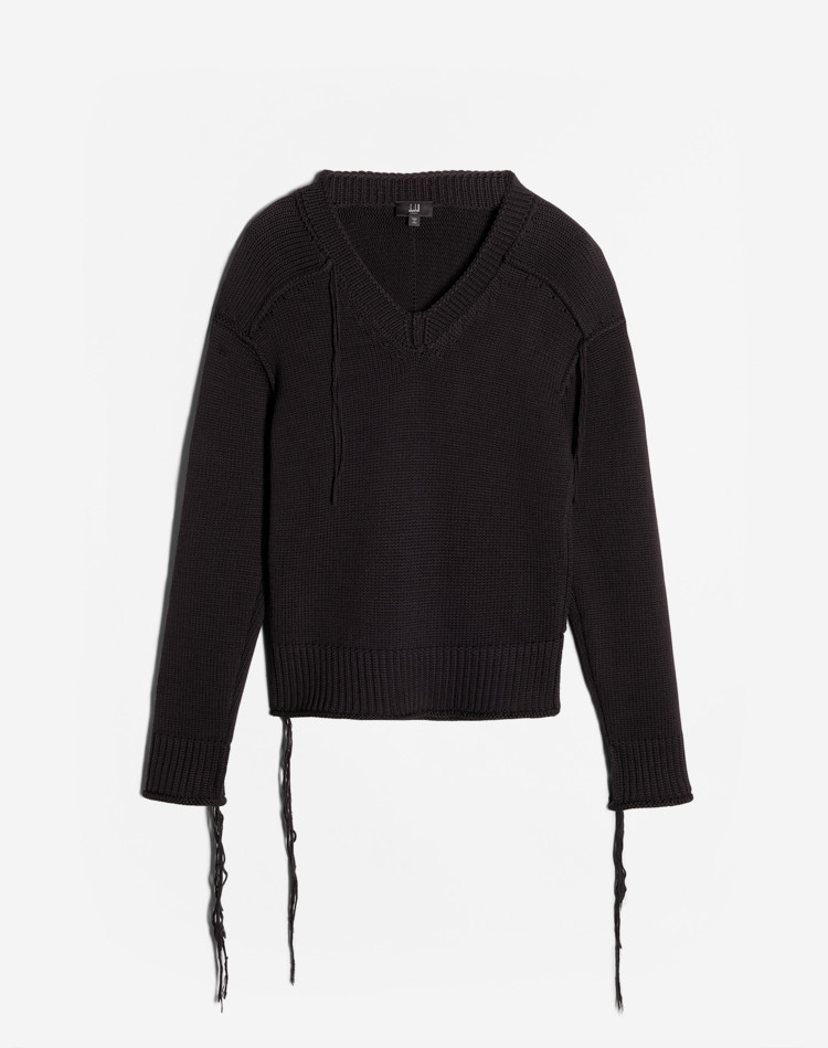 PANEL DETAIL V NECK DUNHILL JUMPERS Man PANEL DETAIL V NECK f