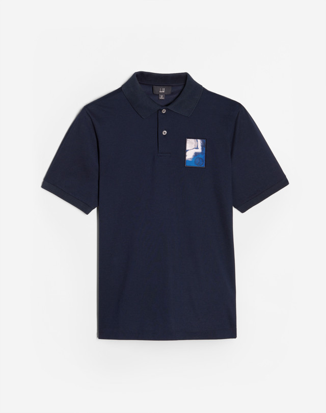 DUNHILL ABRASION LOGO SS POLO POLOS Man f