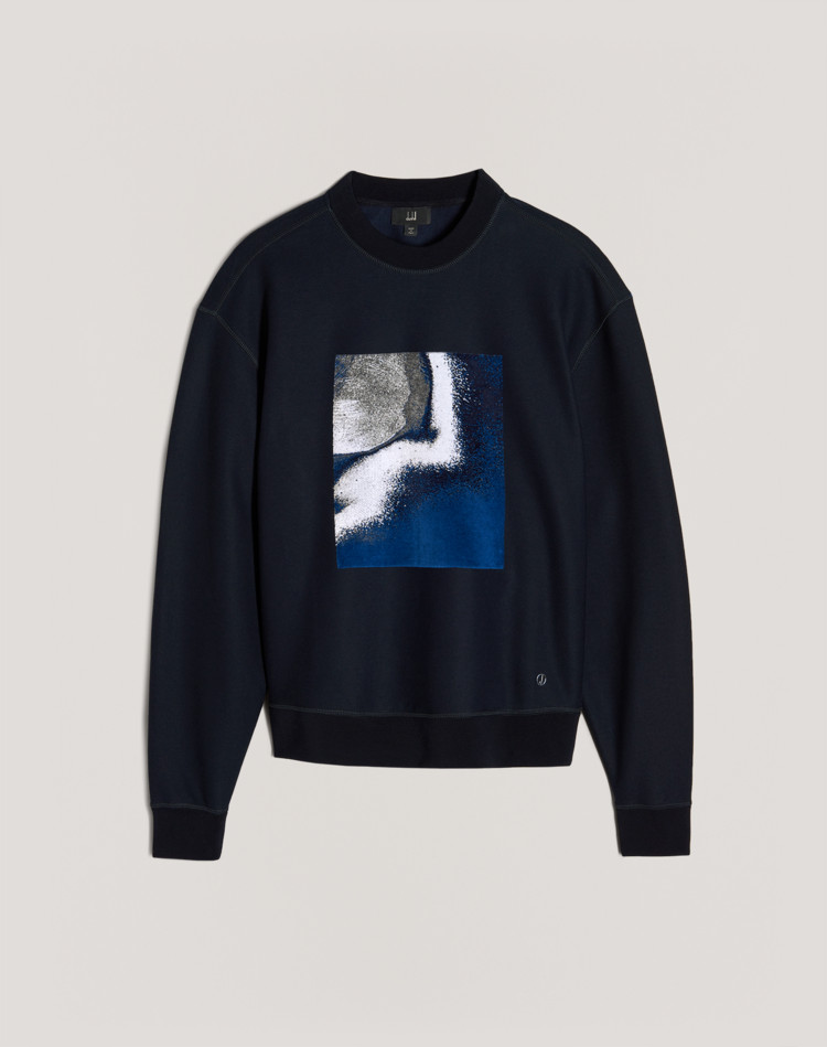 ABRASION JACQUARD SWEATSHIRT DUNHILL SWEAT-SHIRTS Man ABRASION JACQUARD SWEATSHIRT f