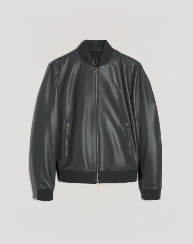 DUNHILL LEATHER BOMBER LEATHER BOMBERS Man b