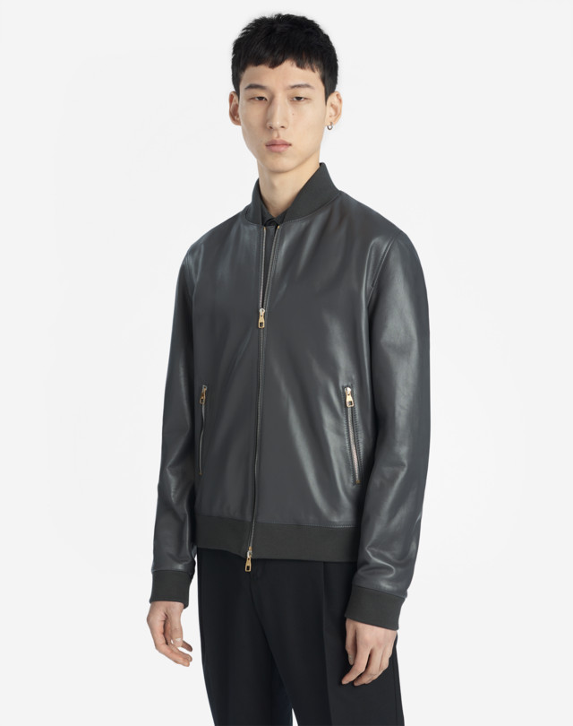 DUNHILL LEATHER BOMBER LEATHER BOMBERS Man d