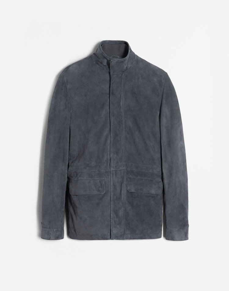 SUEDE FIELD JACKET DUNHILL LEATHER JACKETS Man SUEDE FIELD JACKET f