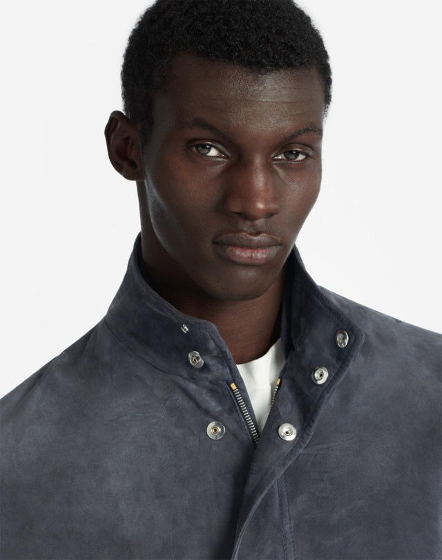 DUNHILL SUEDE FIELD JACKET LEATHER JACKETS Man a