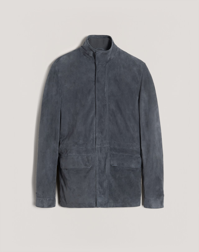 DUNHILL SUEDE FIELD JACKET LEATHER JACKETS Man b